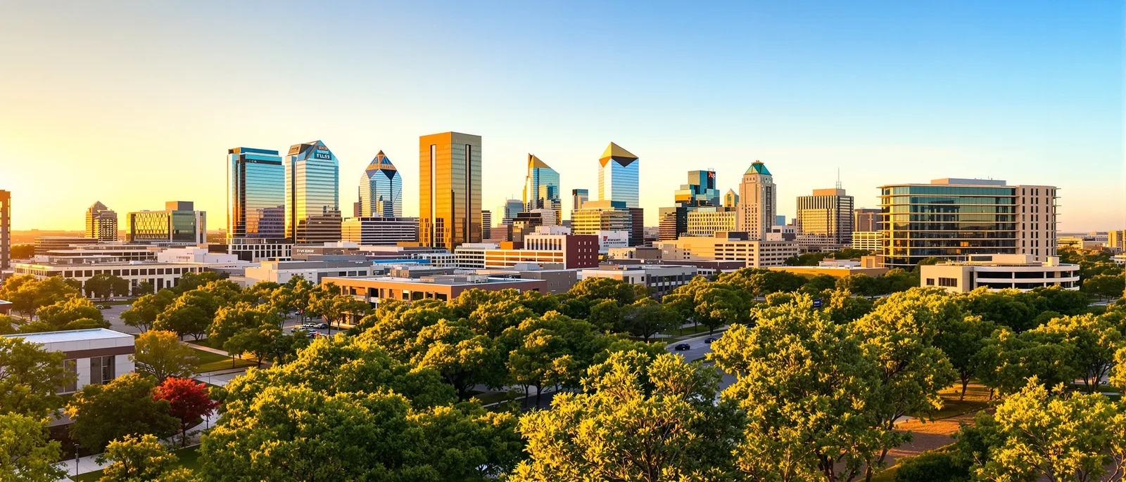 Tyler Texas skyline and downtown