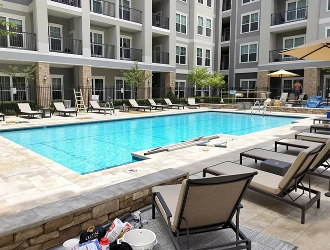 Amenity renovation in progress — apartment renovation contractor Texas