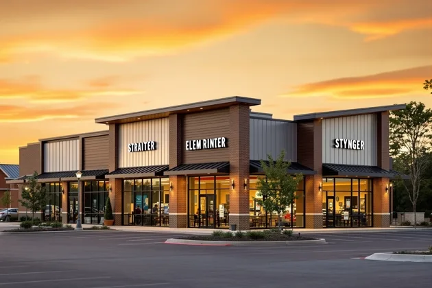 Retail Strip Center – Tyler, TX — metal building contractor Tyler TX