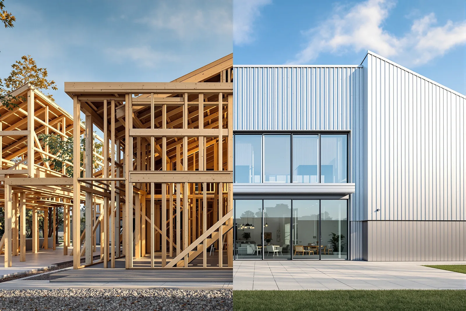 Traditional vs. Steel Construction: How to Choose the Right Path for Your Residential or Commercial Project