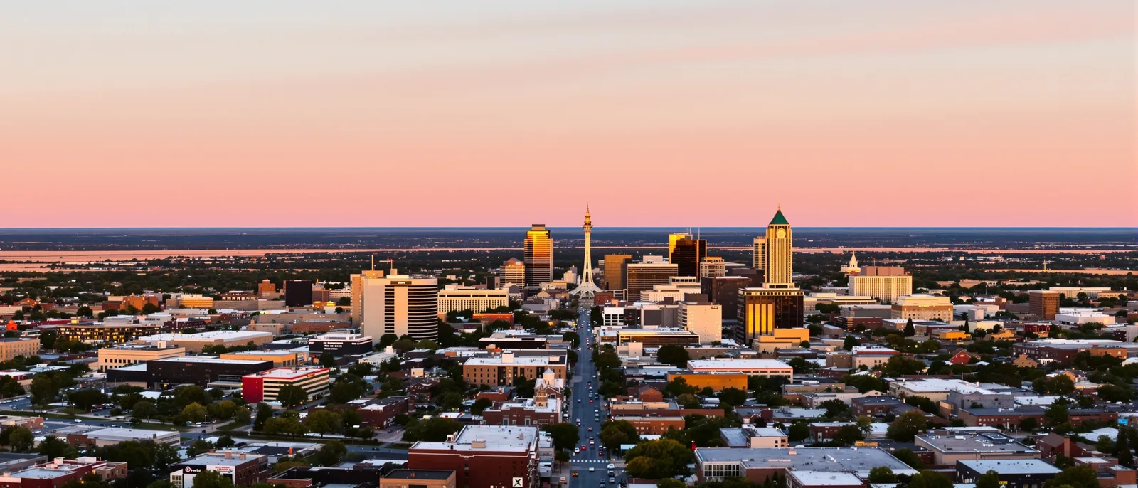 Abilene Texas skyline and downtown