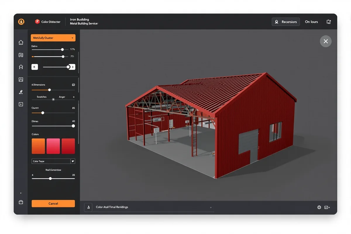 UTS BuildPros 3D Metal Building Designer — design metal buildings in real-time 3D UTS BuildPros 3D Metal Building Designer Chrome extension interface